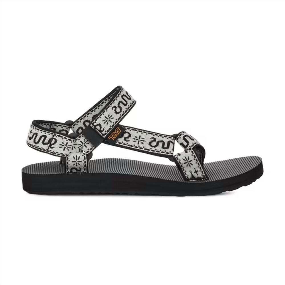 NEW TEVA women's original universal sandal in bandana white/ black